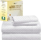 California Design Den Full Size Bed Sheets Set - 400 Thread Count Sateen, Natural 100% Cotton Sheets for Full Size Bed, Deep Pocket Cooling and Durable Bedding Set - Polka Dot