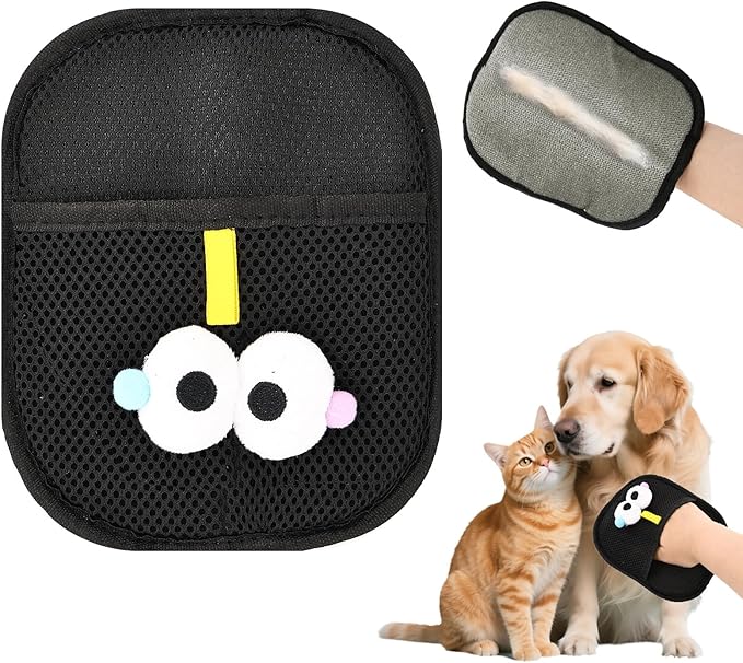 Electrostatic Pet Hair Remover, Pet Hair Remover Tool for Cats & Dogs, Cleaning Gloves for Carpet, Couch, Furniture, Car Seat, Double-Sided, Reusable, Washable (1 PCS)-Mewly Pet