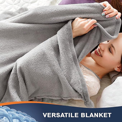 Walensee Fleece Blanket Plush Throw Fuzzy Lightweight (King Size 108x90 Ash Grey) Super Soft Microfiber Flannel Blankets for Couch, Bed, Sofa Ultra Luxurious Warm and Cozy for All Seasons