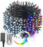 Brizled Christmas Lights Outdoor, 180.4ft 500 LED Color Changing Christmas String Lights with Remote, 11 Modes Christmas Tree Lights Cool White & Multicolor Green Wire Xmas Lights for Xmas Party Home
