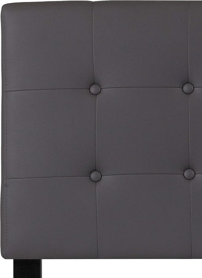 Flash Furniture Lennox Tufted Upholstered Twin Size Headboard in Gray Vinyl
