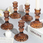 12PCS Amber Candlestick Holders Set- 4" H Taper Candle Holders, Glass Candle Holders Bulk for Wedding, Party, Fall Home Table Centerpieces, Festival Gifts & Windowsill Decor