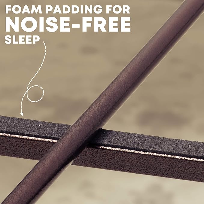 Golden Gate Beds Vintage Wrought Iron BedFrame with Classic Metal Platform Base, Headboard and Footboard, No Box Spring Needed, Easy Assembly, Mattress Base , Noise-Free, Sleek Brown Finish, Full Size