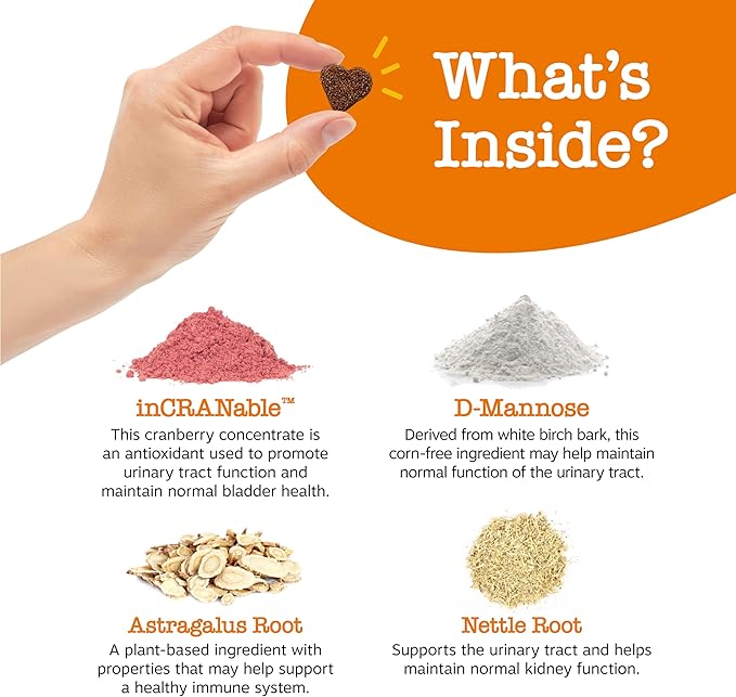 Zesty Paws Cranberry Supplement for Dogs - Bladder Control for Dogs - Urinary Tract Support - Cranberry Chews - Immune & Gut Support - Chicken - 90 Count-Mewly Pet