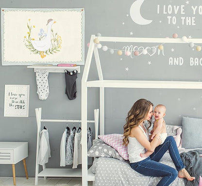 Silly Goose Nursery Rectangular Canvas Banner-Boho Flag Wall Sign Decor for Boys Toddler Kid, Baby Room Above Crib Bedroom Playroom Kindergarten Reading Room Decor-Baby Shower Birthday Christmas Gift
