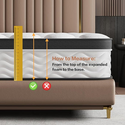 Queen Mattress,12 Inch Queen Size Mattress in a Box,Gel Memory Foam and Pocket Spring Hybrid Mattress,Ideal for All Sleep Positions,CertiPUR-US Certified,Shoulder Support-Medium Firm,80" x 60"