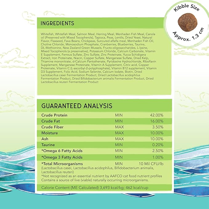 Blackwood Bounty Dry Cat Food, Whitefish & Lentil Recipe for All Life Stages, 4.5 Pound Bag, High Protein, Grain Free-Mewly Pet