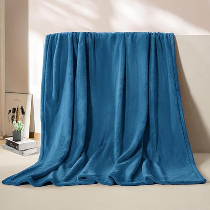 BEAUTEX Fleece Throw Blanket for Couch Sofa or Bed Throw Size, Soft Fuzzy Plush Blanket, Luxury Flannel Lap Blanket, Super Cozy and Comfy for All Seasons (Teal Blue, 50" x 60")