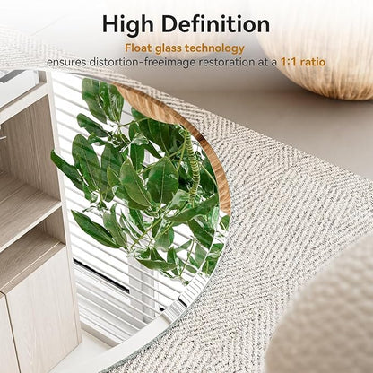 KOHROS Frameless Round Bathroom Mirror for Over Sink 24" x 24" Circle Mirror Beveled Edge Wall Mirror for Bathroom Vanity Entryway Bedroom