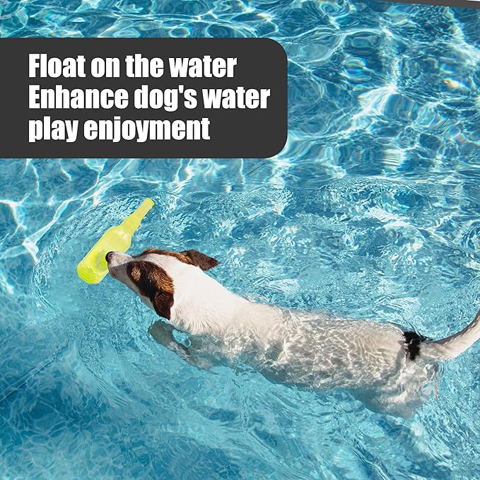 Dog Squeaky Floating Toy for Small Medium Large Dogs Training Fetch Indestructible Dog Chew Toys Indoor Pool Beach Outdoor Pet Supplies Yellow M-Mewly Pet