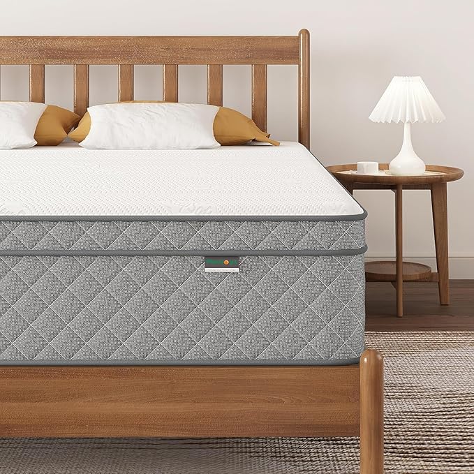 PurrJoys Twin Mattress, 12 Inch Hybrid Twin Size Mattress with Cooling Gel Memory Foam and Pocket Springs, CertiPUR-US Certified, Medium Firm