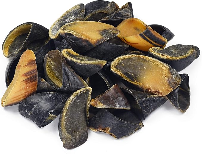 Full-Size Cow Hooves for Dogs | All-Natural Long Lasting Dog Chews | Made from Grass Fed Cattle | Tasty Treat for Oral Hygiene | Fantastic Alternative for Rawhide and Bully Sticks (100 Count)-Mewly Pet