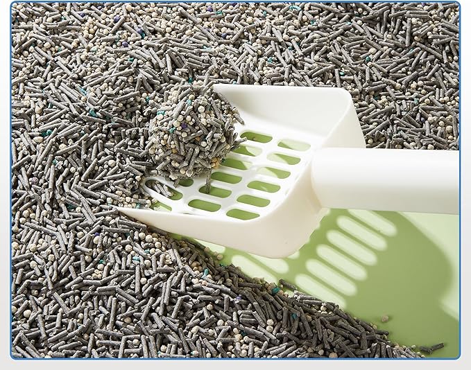 Vealind Cat Litter Fast Clumping Tofu Cats Litter, Flushable Ultra Absorbent 5 in 1 Dust-Free Flushable Odor Free Activiated Carbon Litter Pellets Unscented (4 PACK-32 Pounds)-Mewly Pet