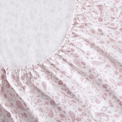 Laura Ashley - Flannel Sheets Full Size, Anti-Pilling & Wrinkle Resistant Cotton, Touchably Soft for All-Season Comfort - Bed Sheets with Matching Pillowcases & Fitted Sheet (Paisley Prance Pink)
