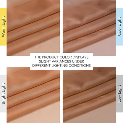 NICETOWN Terracotta Sheer Curtains, Grommet Voile Sheer Window Treatments Airy & Elegant with Light Filtering for Kids Room/Living Room, Set of 2, W54 x L84