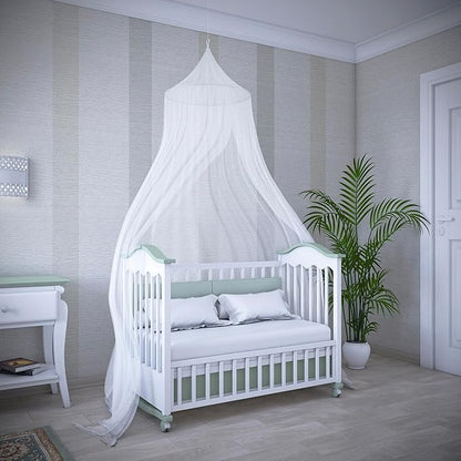 Trademark Global Mosquito Repelling Net for Beds, Hammocks, and Cribs - Insect Protection Hanging Canopy for Camping with Large Screen Opening by Lavish Home - 75-31215 , White