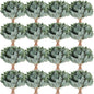 Tigeen 100 Pcs Artificial Eucalyptus Stems Leaves Bulk, 14'' Tall Silver Dollar Eucalyptus Stems Greenery Stems Fake Eucalyptus Plant Branches for Wedding Vase Bouquet Flower DIY Wreath Home Decor