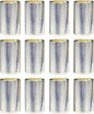 Silver Cylinder Vases for Centerpieces, Modern Glass Vase Set of 12 Decorative Hurricane Candle Holder for Pillar Candle Holders Flowers for Table Centerpiece, Sliver