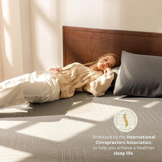 EGOHOME 10 Inch Full Memory Foam Mattress for Back Pain, Cooling Copper Gel Bed in a Box, Foam Made in USA, CertiPUR-US Certified, Therapeutic Medium Firm, Double 54x75x10 Black