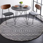 SAFAVIEH Arizona Shag Collection Area Rug - 3'2" Round, Grey & Ivory, Moroccan Design, Non-Shedding & Easy Care, 1.6-inch Thick Ideal for High Traffic Areas in Living Room, Bedroom (ASG741G)