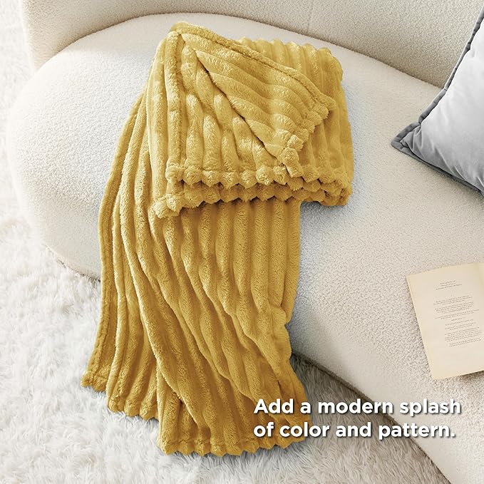 Bedsure GentleSoft Honey Fleece Blanket for Couch - Cozy Soft Blankets for Women, Cute Small Throws for Girls, 60x80 Inches