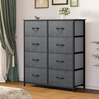 YITAHOME Dresser for Bedroom, Fabric Dresser with 8 Drawers, Tall Chest of Drawers for Closet