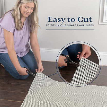 Veken 7x10 Ft Rug Pad Gripper for Hardwood Floors, Non Slip Rug Pads for Area Rugs, Thick Rug Grippers for Tile Floors, Under Carpet Anti Skid Mat, Keep Your Rugs Safe and in Place