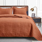 Love's cabin Quilts for Queen Bed Umber Bedspreads - Soft Bed Summer Lightweight Bedspread Comforter - Modern Style Coin Pattern Coverlet for All Season - 3 Pieces (1 Quilt, 2 Pillow Shams)