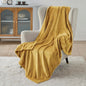 Bedsure GentleSoft Fleece Throw XL Blanket Yellow - 300GSM Soft Lightweight Plush Cozy Blankets for Bed, Sofa, Couch, Travel, Camping, 50x70 inches