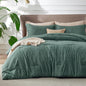Bedsure Queen Comforter Set - Emerald Green Soft Bedding for All Seasons, Cationic Dyed Bed Set, 3 Pieces, 1 Queen Size Comforter (90"x90") and 2 Pillow Shams (20"x26"+2")
