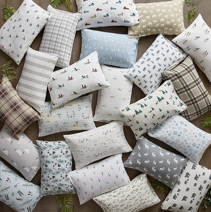 Eddie Bauer - Full Sheet Set, Warm Breathable Cotton Flannel Bedding with Deep Pockets, Brushed for Extra Softness, Cozy Home Decor, Oeko-Tex Certified (Geese Meadows, Full)