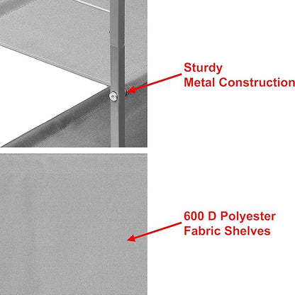Simple Houseware 2 Tier Night Stands Dresser for Bedroom Organizer Drawer Storage Tower, Grey