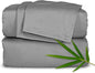 King Sheets by Pure Bamboo, Genuine 100% Organic Viscose Derived from Bamboo Bed Sheet Set, Luxuriously Soft & Cooling, Double Stitching, Lifetime Quality Promise (King, Stone Grey)