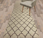 Custom Size Modern Runner Rug Carpet for Hallway Entryway Foyer Kitchen, Slip Resistant Latex Rubber Backed 31 inch Wide X Customized Length, Trellis Beige, 31 inch X 21 feet