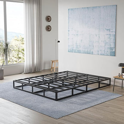 Full Box Spring 5 Inch Low Profile Heavy Duty Metal Frame Mattress Foundation Boxspring, Quiet Noise-Free,Easy Assembly