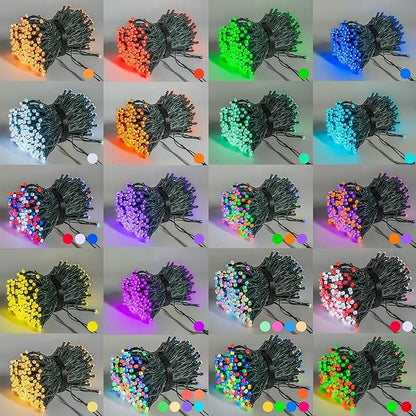 Dazzle Bright Smart Christmas String Lights, 164FT 500 LED RGB Color Changing String Lights with Remote & App Controlled, Halloween Decorations for Indoor Outdoor Holiday Xmas Tree Party Decor
