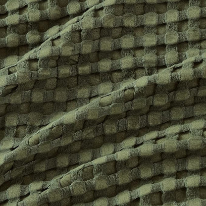 Bedsure Cooling Cotton Waffle Oversized King Blanket - Lightweight Breathable Rayon Derived from Bamboo for Hot Sleepers, Luxury Throws for Bed and Sofa, Green, 120x96 Inches