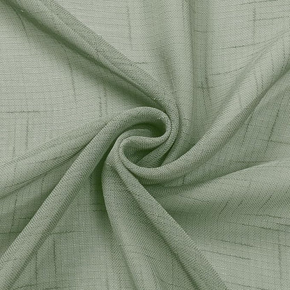 Aiyufeng Sage Green Sheer Curtains 45 Inch Length 2 Panels, Short Linen Curtains for Kitchen, Small Window Curtains Window Treatment Privacy with Light Filtering for Bathroom, Each 30Wx45L Inch, Green