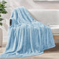 Exclusivo Mezcla Plush Fuzzy Fleece Throw Blanket Extra Large, Super Soft, Fluffy and Warm Blankets for Couch, Bed, Suitable for All Seasons (50x70 Inches, Light Blue)
