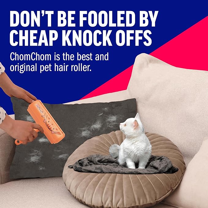 ChomChom Roller Pet Hair Remover - Reusable Cat and Dog Lint Rollers for Furniture, Couch, Car, and Clothes - Limited Cat Edition﻿-Mewly Pet
