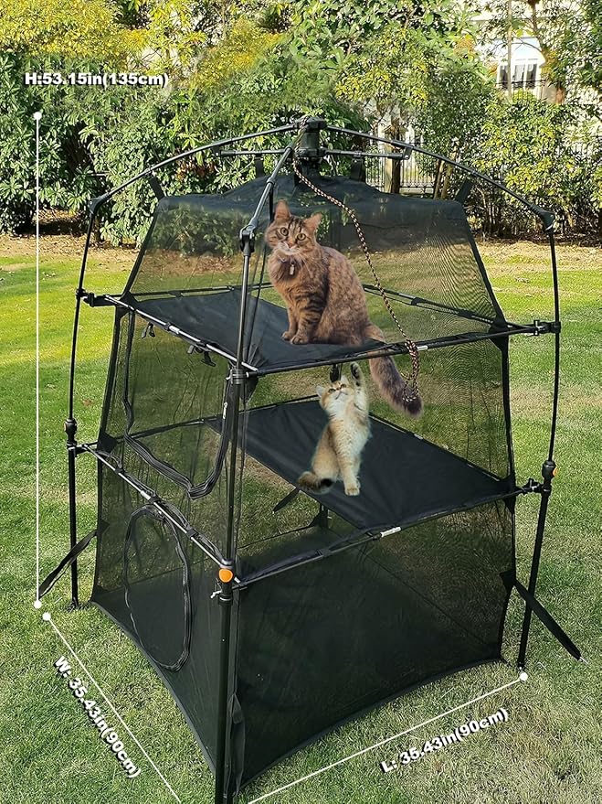 Portable Large Pop Up Pet Cat Tents Enclosures for Outside Patio-Mewly Pet