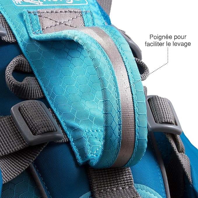 Kurgo Big Baxter Dog Backpack, Dog Saddlebag, Dog Pack, Adjustable Saddlebag for Hiking, Walking, Running, Camping, Black/Orange-Mewly Pet