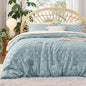 Bedsure Twin XL Comforter Set - Dusty Blue Comforter, Boho Tufted Shabby Chic Bedding for Kids, 2 Pieces Vintage Farmhouse Bed Set for All Seasons, Fluffy Soft Bedding with 1 Pillow Sham