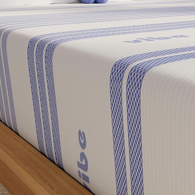Vibe Gel Memory Foam Mattress, Fiberglass Free 8-Inch CertiPUR-US Certified Bed-in-a-Box, Twin XL, White