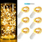 [6-Pack] 7Feet Starry String Lights,Fairy String Lights 20 Micro Starry LEDs On Copper Wire, 2pcs CR2032 Batteries Included,For Wedding Centerpiece,Party,Christmas Table Decor(Copper Warm White)
