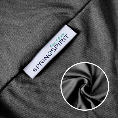 Box Spring Cover Full Size, Alternates for Bed Skirt, Smooth and Elastic Woven Material Wrap Around 4 Sides of The Box Spring, Wrinkle & Fading Resistant, Washable, Dustproof, Black