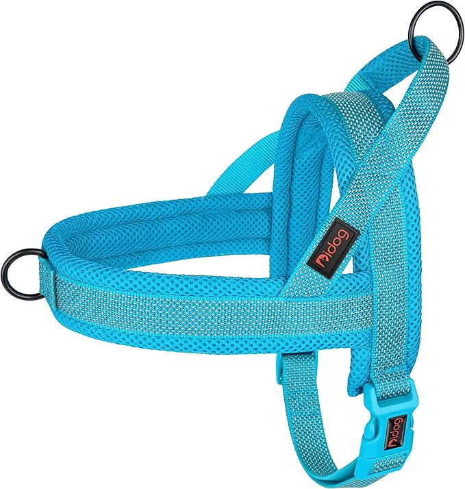 Didog No Pull Dog Harness with Breathable Mesh Padded, Full Reflective & Quick Fit Adjustable Vest Harness, Easy for Training Walking for Small & Medium and Large Dogs (Blue, S:Chest 18-22")-Mewly Pet