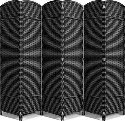 Sorbus 6 Panel Room Divider 6 ft. Tall - Privacy Screen, Extra Wide Double Hinged Panels, Mesh Hand-Woven Design, Partition Room Dividers and Folding Privacy Screens, Wall Divider for Room Separation