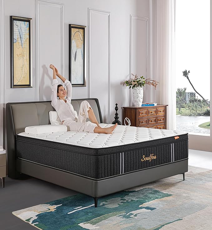 Full Size Mattress,12 Inch Hybrid Full Mattress in a Box with Memory Foam & Individual Pocket Spring for Edge Support,Pressure Relief,Medium Firm,CertiPUR-US.