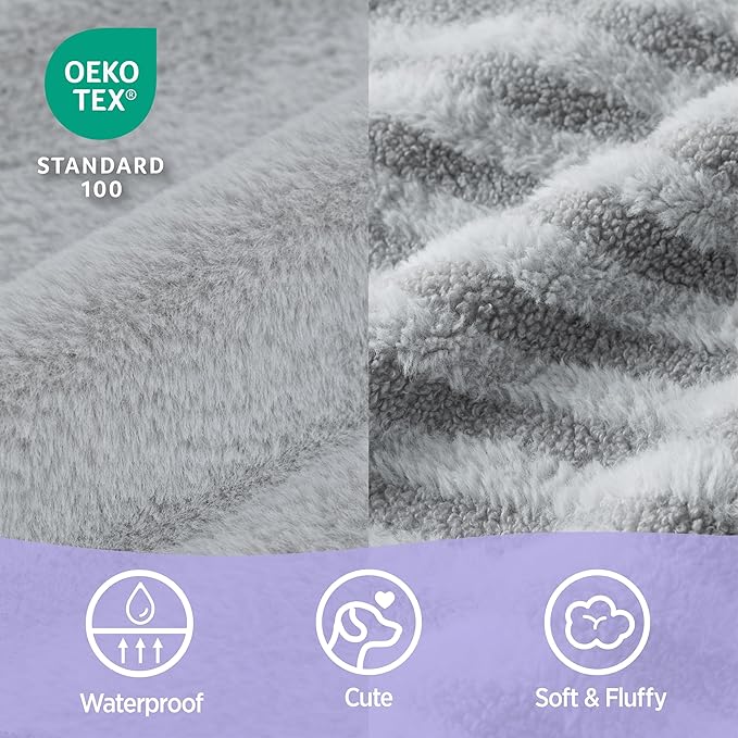 LE SURE Cute Dog Beds Large Sized Dog, Orthopedic Waterproof Large Pet Bed with Sides, Non-Slip Bottom and Egg-Crate Foam Pet Couch Sofa with Washable Removable Cover, Grey-Mewly Pet